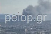 Πάτρα: Μεγάλη φωτιά στο παλιό εργοστάσιο της Pirelli – Πνίγηκε στον μαύρο καπνό η Λεύκα BINTEO
