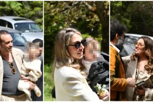 Πάνος Μουζουράκης – Μαριλού Κόζαρη: Βάφτισαν τον γιο τους με νονά την Έλενα Παπαρίζου ΦΩΤΟ