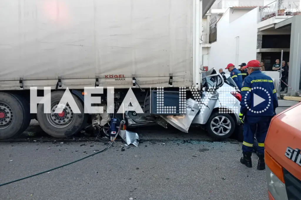 Τραγωδία στη Ζαχάρω: Αυτοκίνητο «καρφώθηκε» σε νταλίκα, νεκρός 30χρονος ΦΩΤΟ