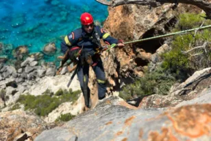 Ζάκυνθος: Πυροσβέστες κατέβηκαν με σχοινιά σε γκρεμό για να σώσουν σκύλο