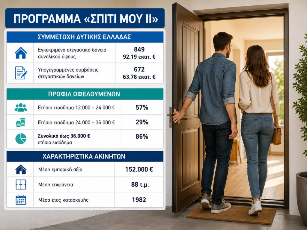 Ισχυρή συμμετοχή της Δ. Ελλάδας: «Σπίτι τους» για 849 οικογένειες Ισχυρή συμμετοχή της Δ. Ελλάδας: «Σπίτι τους» για 849 οικογένειες