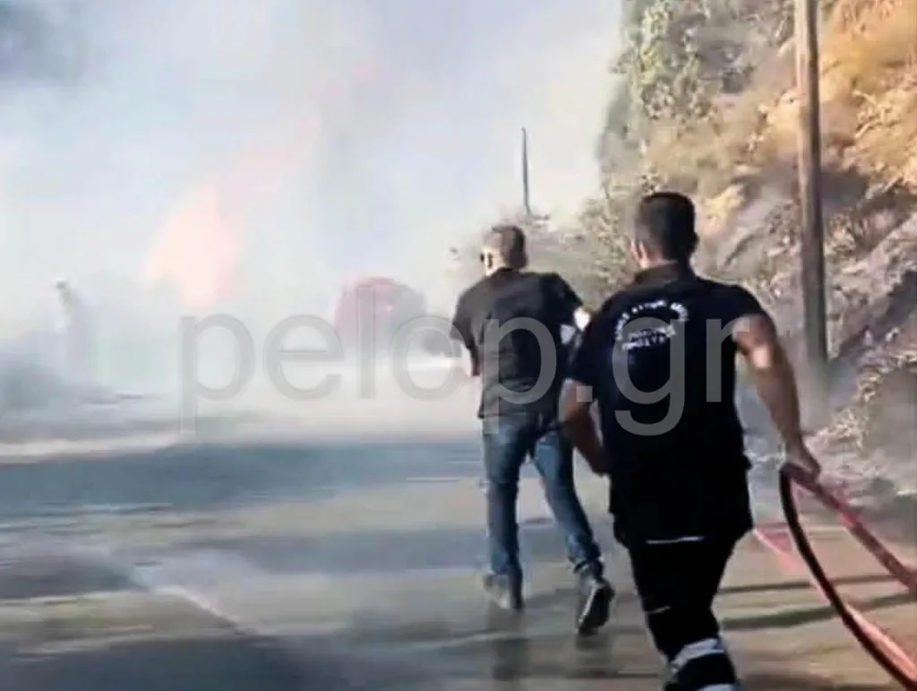 Φωτιά στη Φλόκα Αχαΐας: Συναγερμός για αναζωπυρώσεις κοντά στο χωριό – Στη γραμμή πυρός ο δήμαρχος Γρηγόρης Αλεξόπουλος ΒΙΝΤΕΟ