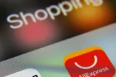 Η εφαρμογή της AliExpress σε οθόνη κινητού τηλεφώνου