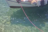 Σκάφη προσέγγισαν την Αγραπιδιά στον Κάλαμο και γέμισε ξαφνικά φυσαλίδες η θάλασσα