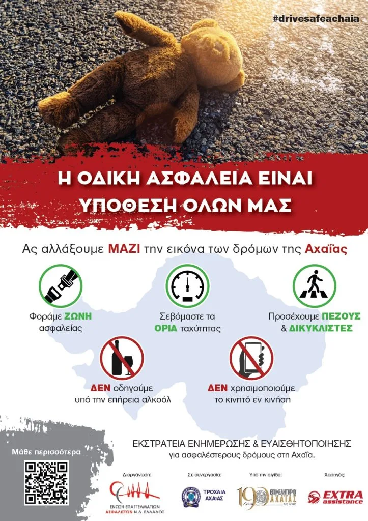 Επιμελητήριο Αχαΐας: Καμπάνια οδικής ασφάλειας στην Πάτρα με μήνυμα ζωής για τους οδηγούς