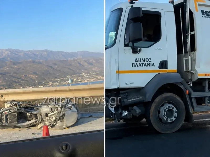 Τραγωδία στα Χανιά: Νεκρός 32χρονος ανθυποσμηναγός σε σύγκρουση μοτοσικλέτας με απορριμματοφόρο