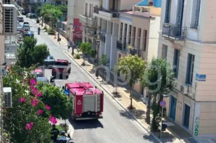 Πάτρα: Αναστάτωση από φωτιά σε εξωτερική μονάδα κλιματιστικού ΦΩΤΟ