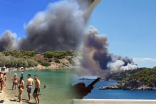 Σε πύρινο κλοιό η Σαλαμίνα, σε επιφυλακή όλο το νησί!