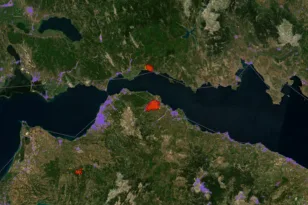 Αχαΐα: Το σύστημα Copernicus καταγράφει τις πληγές της πυρκαγιάς