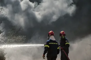Πυροσβεστικές δυνάμεις επιχειρούν στη φωτιά στο Κομπότι Άρτας