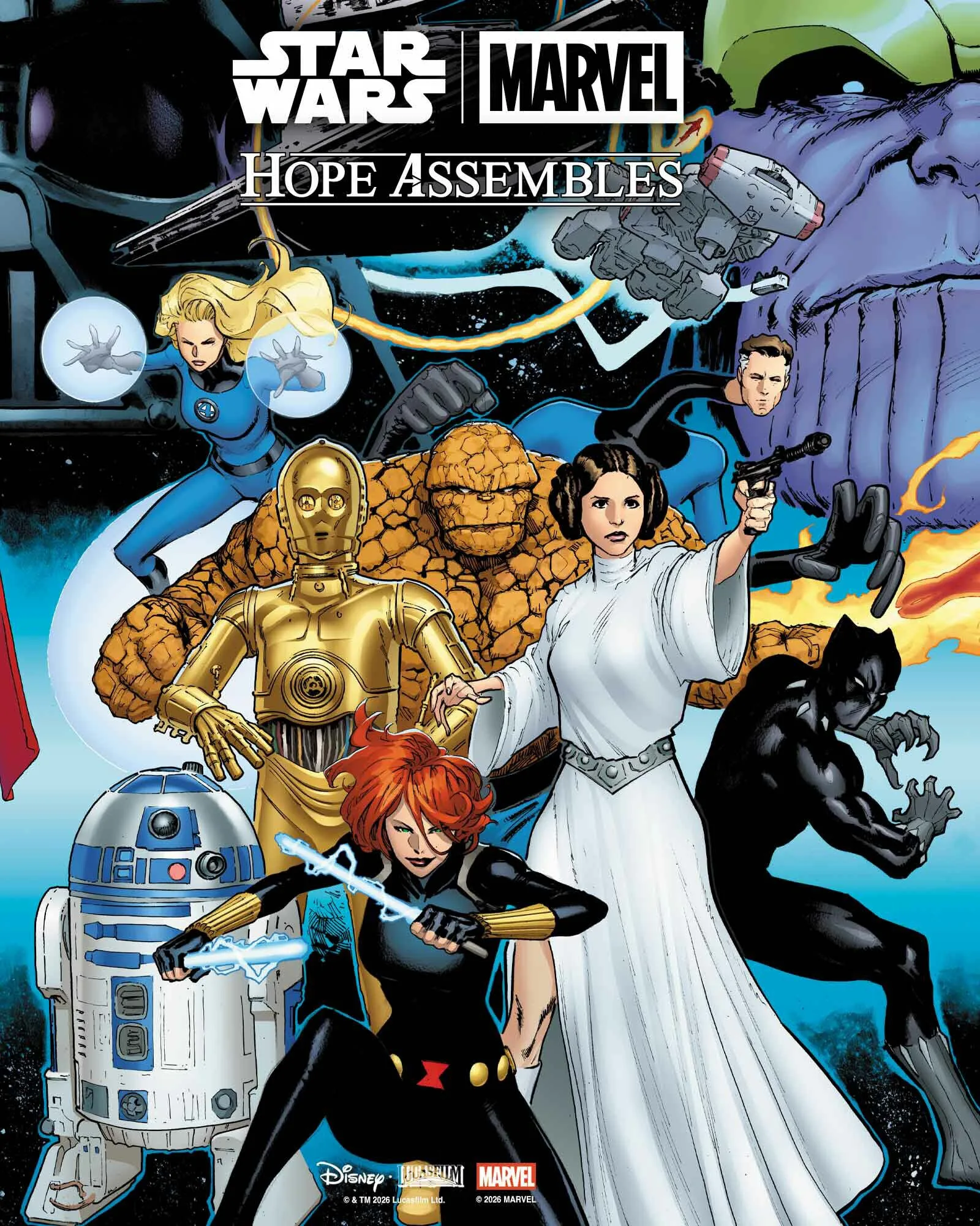 Ο Darth Vader συναντά τον Doctor Doom: Το πρώτο crossover Star Wars και Marvel Η πριγκίπισσα Leia, ο C-3PO και ο R2-D2 με ήρωες της Marvel