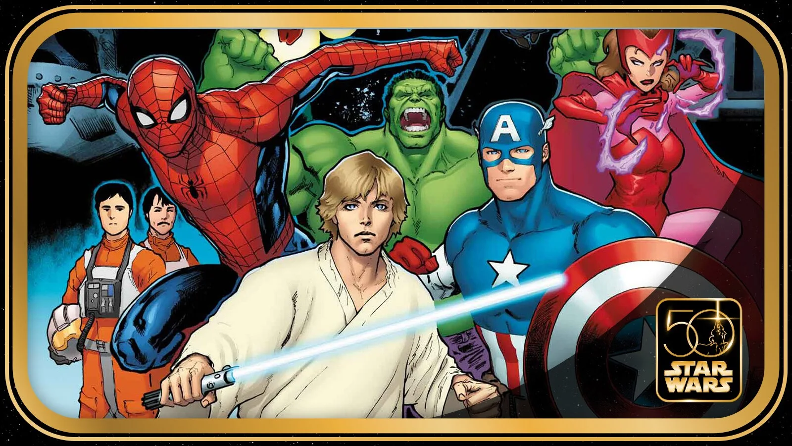 Ο Darth Vader συναντά τον Doctor Doom: Το πρώτο crossover Star Wars και Marvel Ο Luke Skywalker μαζί με Captain America, Spider-Man και Hulk στο Hope Assembles