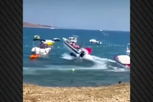Πανικός στη Νάξο, χειριστής σκάφους έχασε τον έλεγχο και... καβάλησε δύο πλοιάρια