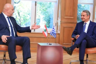 ΖΩΝΤΑΝΑ οι δηλώσεις Μητσοτάκη–Αούν: «Η Ελλάδα στέκεται στο πλευρό του Λιβάνου» – Το μήνυμα για ασφάλεια και αποκλιμάκωση