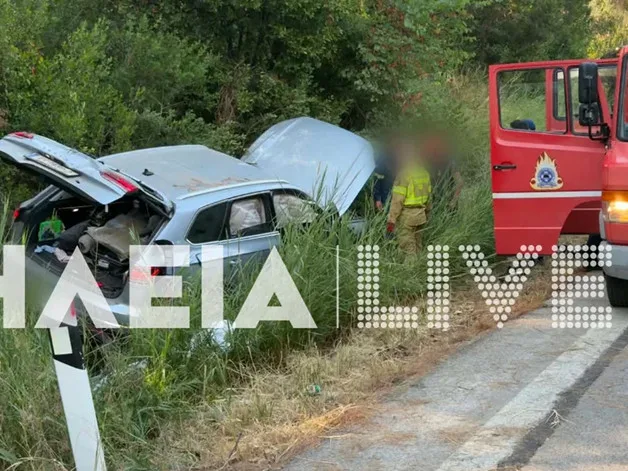 Σφοδρό ατύχημα στην Εθνική Οδό Πύργου – Κυπαρισσίας με τραυματισμούς από ανατροπή SUV