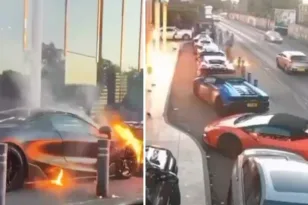 Μπέρμιγχαμ: Επίθεση με μολότοφ σε γαμήλια εκδήλωση – Σοκάρει το βίντεο – Φωτιά σε Lamborghini και McLaren