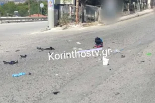 Κόρινθος: Σοβαρό τροχαίο στη Λεωφόρο Αθηνών – Σύγκρουση ΙΧ με μηχανάκι