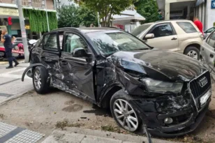 Θεσσαλονίκη: Σφοδρό τροχαίο στη Βασιλίσσης Όλγας – Δύο τραυματίες