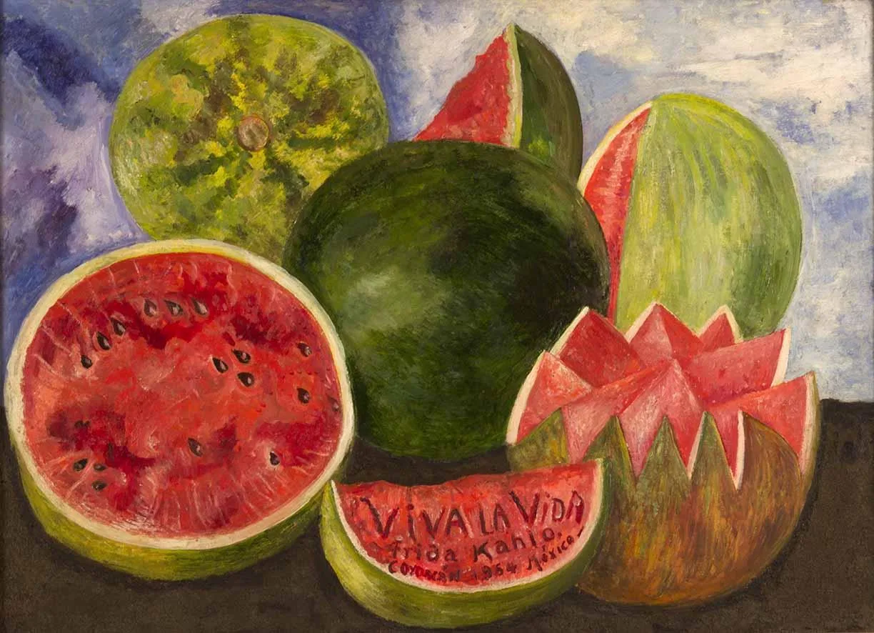 Το «Viva la Vida» των Coldplay κρύβει δύο πίνακες και μια επανάσταση Ο πίνακας Viva la Vida της Φρίντα Κάλο με καρπούζια και τη φράση Viva la Vida