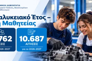 Μεταλυκειακό Έτος – Τάξη Μαθητείας: 15.762 θέσεις και 10.687 αιτήσεις για το 2026-2027
