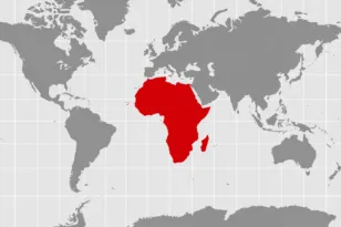 Σύγκριση της Αφρικής στην προβολή Mercator και στον χάρτη Equal Earth