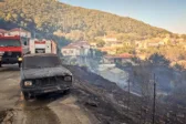 Καμένες εκτάσεις μετά την πυρκαγιά στο Φλόκα Δυτικής Αχαΐας