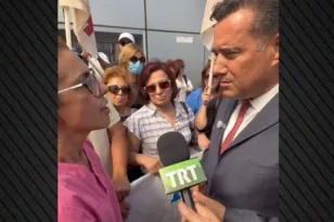 Γεωργιάδης στον Βόλο: Φώναξε σύνθημα μαζί με συνδικαλιστές