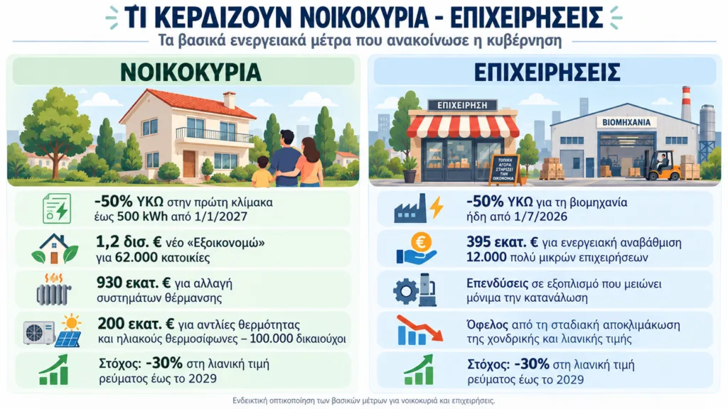 Ενέργεια: Ψίχουλα τώρα, προσδοκίες για μετά- Το σχέδιο για 30% φθηνότερο ρεύμα Ενέργεια: Ψίχουλα τώρα, προσδοκίες για μετά- Το σχέδιο για 30% φθηνότερο ρεύμα