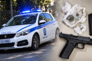 Πάτρα: Πιστόλι με οκτώ φυσίγγια και ναρκωτικά σε νυχτερινό κατάστημα