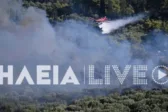 Ηλεία: Μαίνεται η φωτιά στη Σκιλλούντια