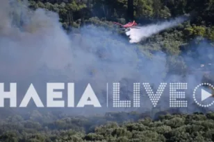 Ηλεία: Μαίνεται η φωτιά στη Σκιλλούντια