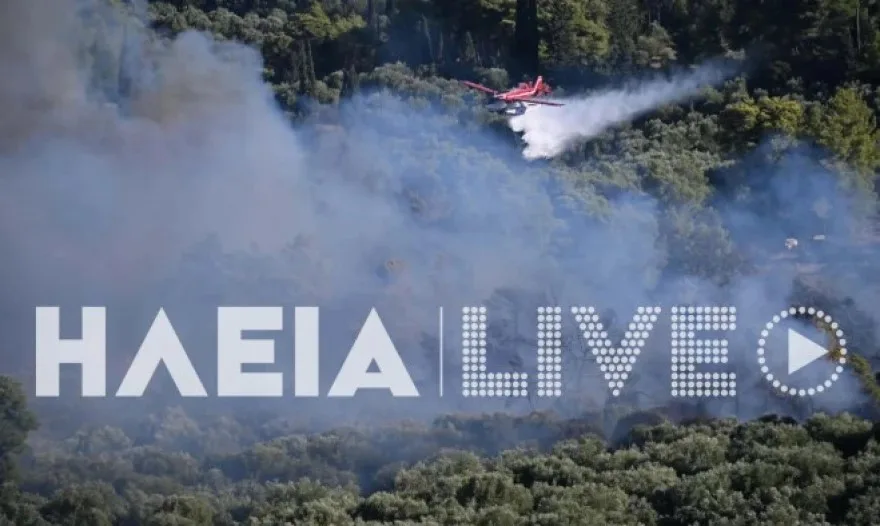 Φωτιές στην Ηλεία: Σε πλήρη εξέλιξη η κρίση στη Σκιλλούντια