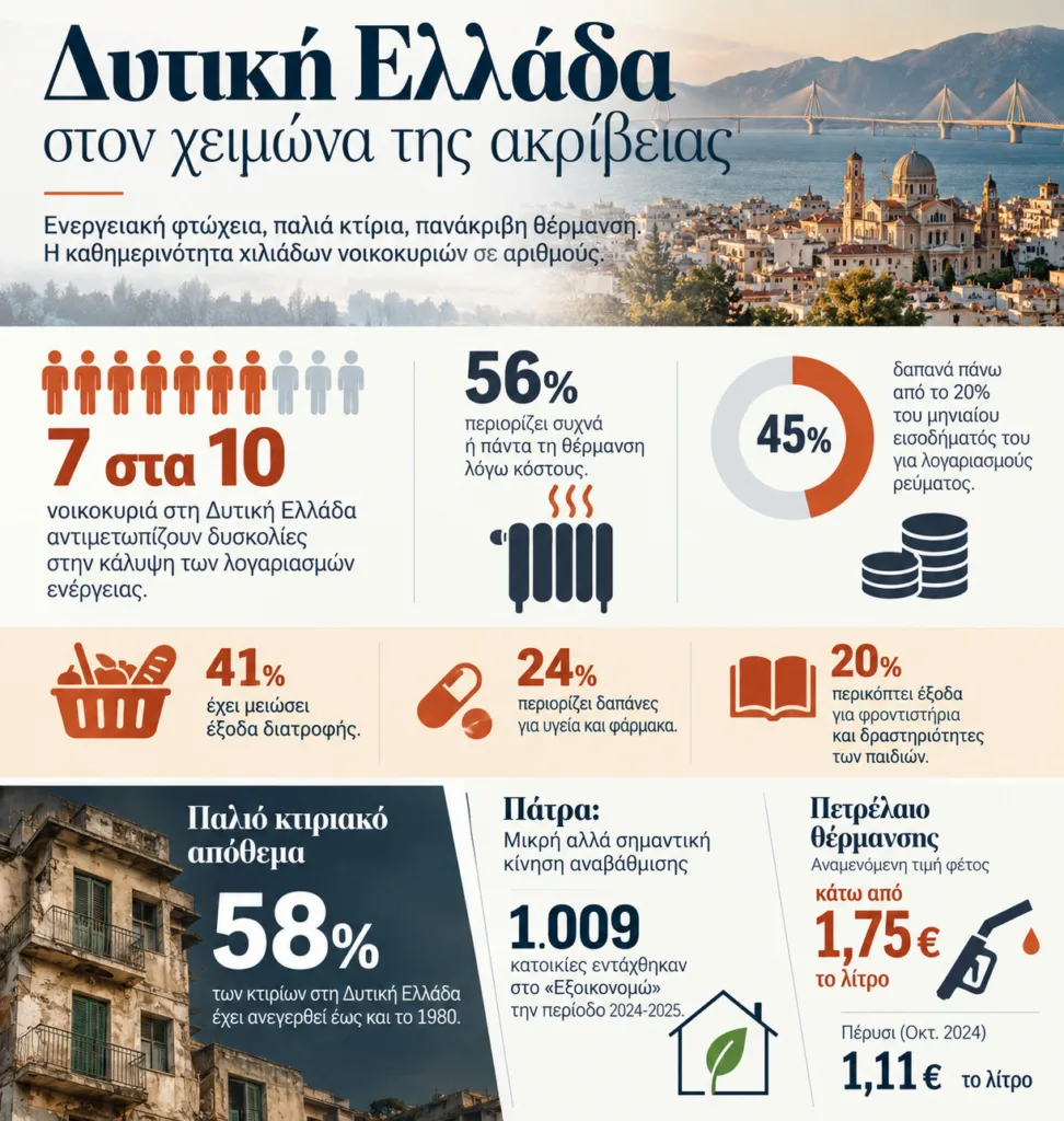 Επτά στα δέκα σπίτια αντιμέτωπα με περιορισμούς στη θέρμανση: Κρυώνουν και πληρώνουν