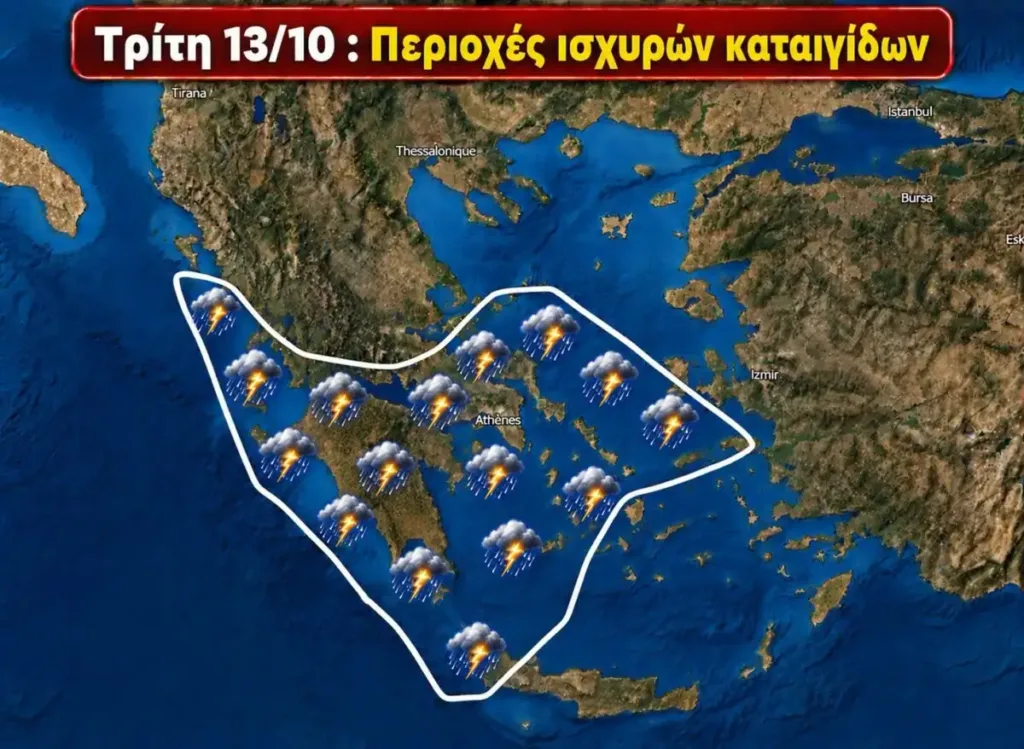 Καιρός: 48ωρο με καταιγίδες, χαλάζι και θυελλώδεις ανέμους – Πού θα χτυπήσει η κακοκαιρία Καιρός: 48ωρο με καταιγίδες, χαλάζι και θυελλώδεις ανέμους – Πού θα χτυπήσει η κακοκαιρία