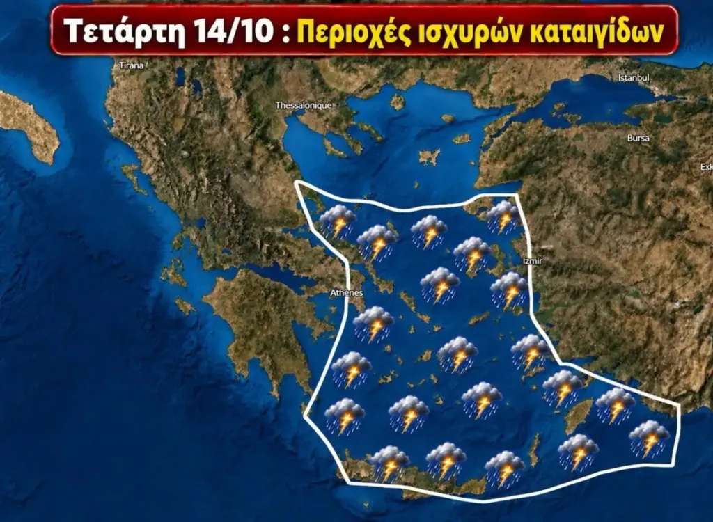 Καιρός: 48ωρο με καταιγίδες, χαλάζι και θυελλώδεις ανέμους – Πού θα χτυπήσει η κακοκαιρία Καιρός: 48ωρο με καταιγίδες, χαλάζι και θυελλώδεις ανέμους – Πού θα χτυπήσει η κακοκαιρία