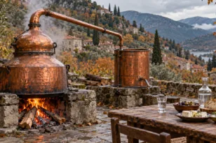 Κυριακή στην Πελοπόννησο: Τσίπουρο από τα καζάνια, παραδοσιακοί μεζέδες και γλέντι στο Κακοτάρι